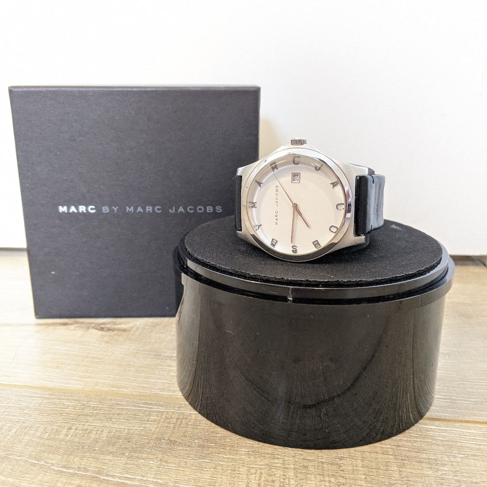 Marc by Marc Jacobs Large Face Leather Watch